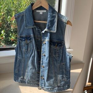 Boston Proper Blue Denim Vest
